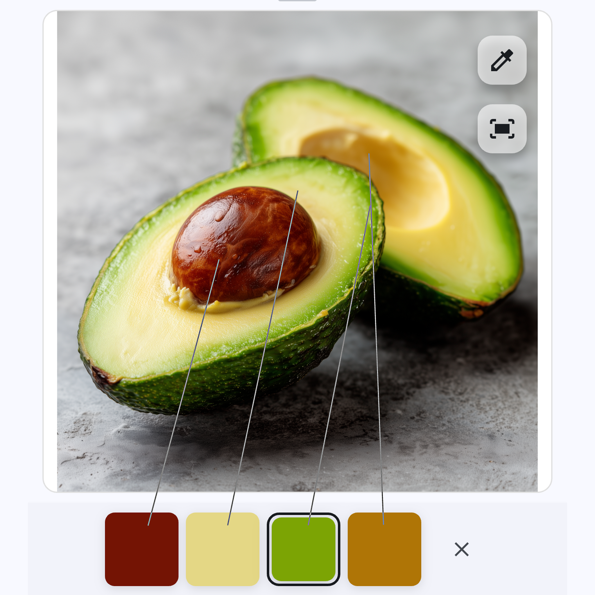 Color map with connecting lines